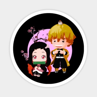 Kimetsu no yaiba chibi NezukoxZenitsu Magnet